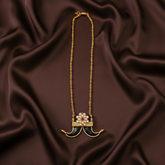 Antique Pendent With Chain In Nakshi - NN00434