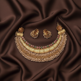 Antic Kante Pearl Multi Stone Necklace in Nakshi - NN00837