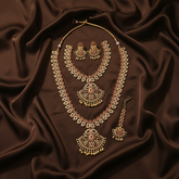 Beautiful Ruby Mango Bridal Set in Nakshi - BR0047