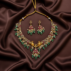 Elephant Kada Set With Pota Stones - NN00173