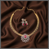 Invisible Multi Layer Choker With Diamond Pendant - Dn0068