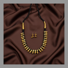 Traditional Black Dori in Nakshi Necklace - BD0017