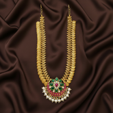 Jadau Kaasu mala with Chandbali pendant Haram - KH0079