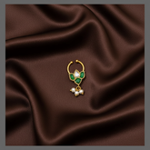 Lotus Septum Nose Ring in Kundan - NR0020