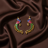 Beautiful Peacock Earring in Kundan - KE00182