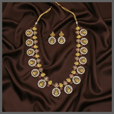 Beautiful Peacock and Lakshmi Kundan Haram - KH00297
