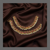 Jadau with Pearls Long Ear extensions - MT0034