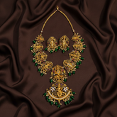 Matt Gold Polish Dasavatarm Necklace - NN00865