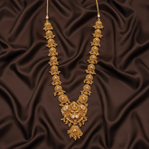 Beautiful Lakshmi Haram With Earrings In Nakshi - NH00391