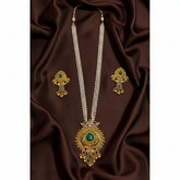 Pearl Haram With Peacock Feather Pendant - PB00238