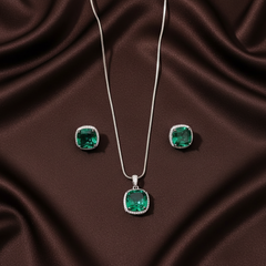 Beautiful Stones Pendent In Diamond Necklace - DN0037
