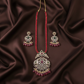 Elegant Victorian RUBY Necklace with Pendent - VH0011