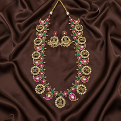 Jadau Lakshmi Mango Bottu Haram - KH00398