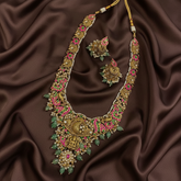 Jadau Peacock long Haram With Jadau - KH00397