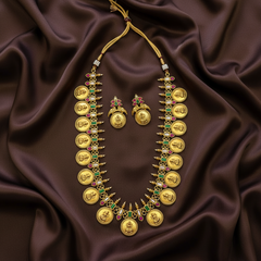 Jadau Multi Stone Mid Length Kaasu Haram - KH00357