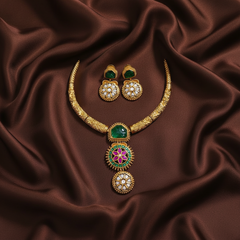 Antic Kante Necklace in Kundan - KN00387