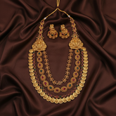 Beautiful 3Layer Lakshmi Haram In Nakshi - NH00230