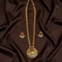 Nakshi Long Chain With Flower Pendant - NH00141
