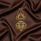 Nakshi Thrishul Pendant With Kempu - NP00104