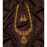 Beautiful Flower With Lakshmi Haram In Nakshi - NH00194