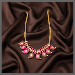 Elagant Jadau Mango Necklace In Kundan - KN00577