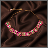 Beautiful Flower Kundan Necklace - KN00567