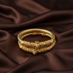 Beautiful Screw Bangles In Nakshi - BG00149