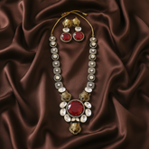 Elegant Victorian Sabyasachi Collection Haram with Earrings - VH0012