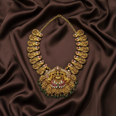 Lakshmi Balaji Antique Polish Jadau Haram - KH00358