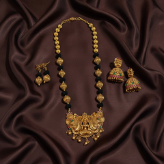 Nakshi beads and Lakshmi Pendant With Jhumki - PB00605