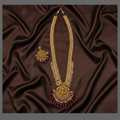 Beautiful Flower and Lakshmi Haram In Nakshi - NH00344