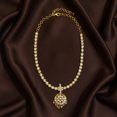 Vintage Panchaloha White Stone Necklace - NN00977