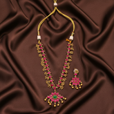 2 In 1 Flower Necklace In Nakshi - NN00603