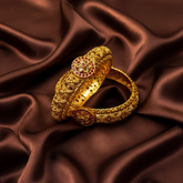 Nakshi Polish Kempu Bangles - BG00715
