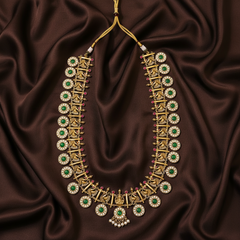 Bottu and Peacock Haram In Kundan - KH00278