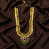 Antique Kaasu Haram with Side pendant - KH00302