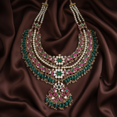 Layer Jadau Haram With Swaroski Pearls - KH00395