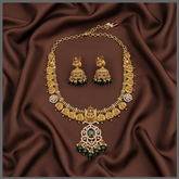 Emerald Nakshi Temple Necklace - NN00861