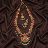 Beautiful Mango Haram With Pendent in Kundan - KH00254