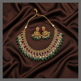 Beautiful Rice pearl Necklace in Kundan - KN00395