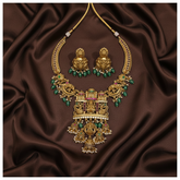 Beautiful Temple Design Lakshmi Kundan Necklace - KN00546