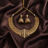 Antique Finish Kasu Silver Replica Design - NN00871
