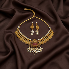 Small Nakshi necklace With Lakshmi Pendant - NN00929