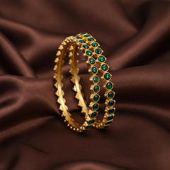 Jadau Round Stone Vintage Model Bangles - BG00681