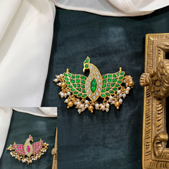 Double Sided Jadau Gandaberunda Pendant - KP00194