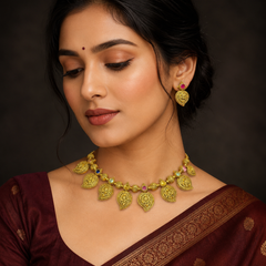 Nakshi Navaratna Mango Nacklace - NN00869