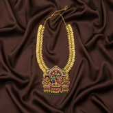 Shivaparivar Jadau Pendant With Kasu Haram - KH00419