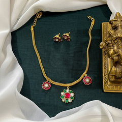 Short Jadau Nanu Necklace - KN00596