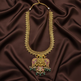 Jadau Gandaberunda Pendant With Lakshmi Kaasu in Antique Polish - KH00166