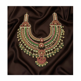 Jadau Grand Layer Gold Replica Bridal Set - KN00654